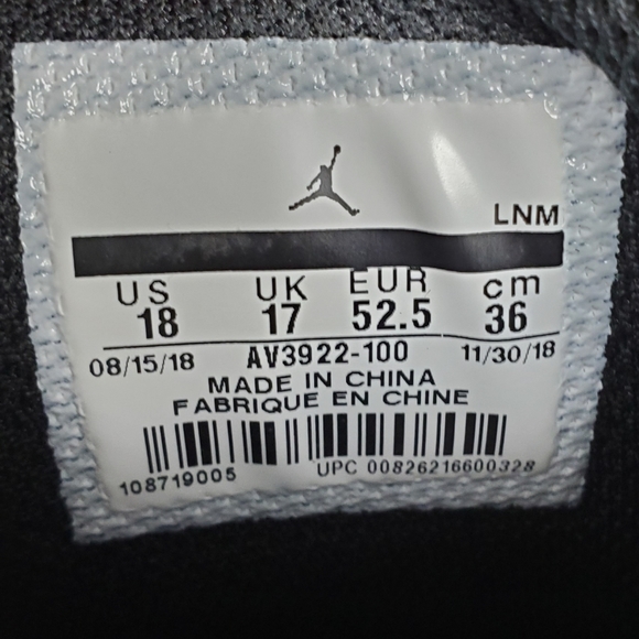 Nike Air Jordan Legacy 312 flip sz 18 NWOT - Picture 8 of 8